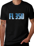FL 350 Graphic T-Shirt - Cool Blue Fade Design