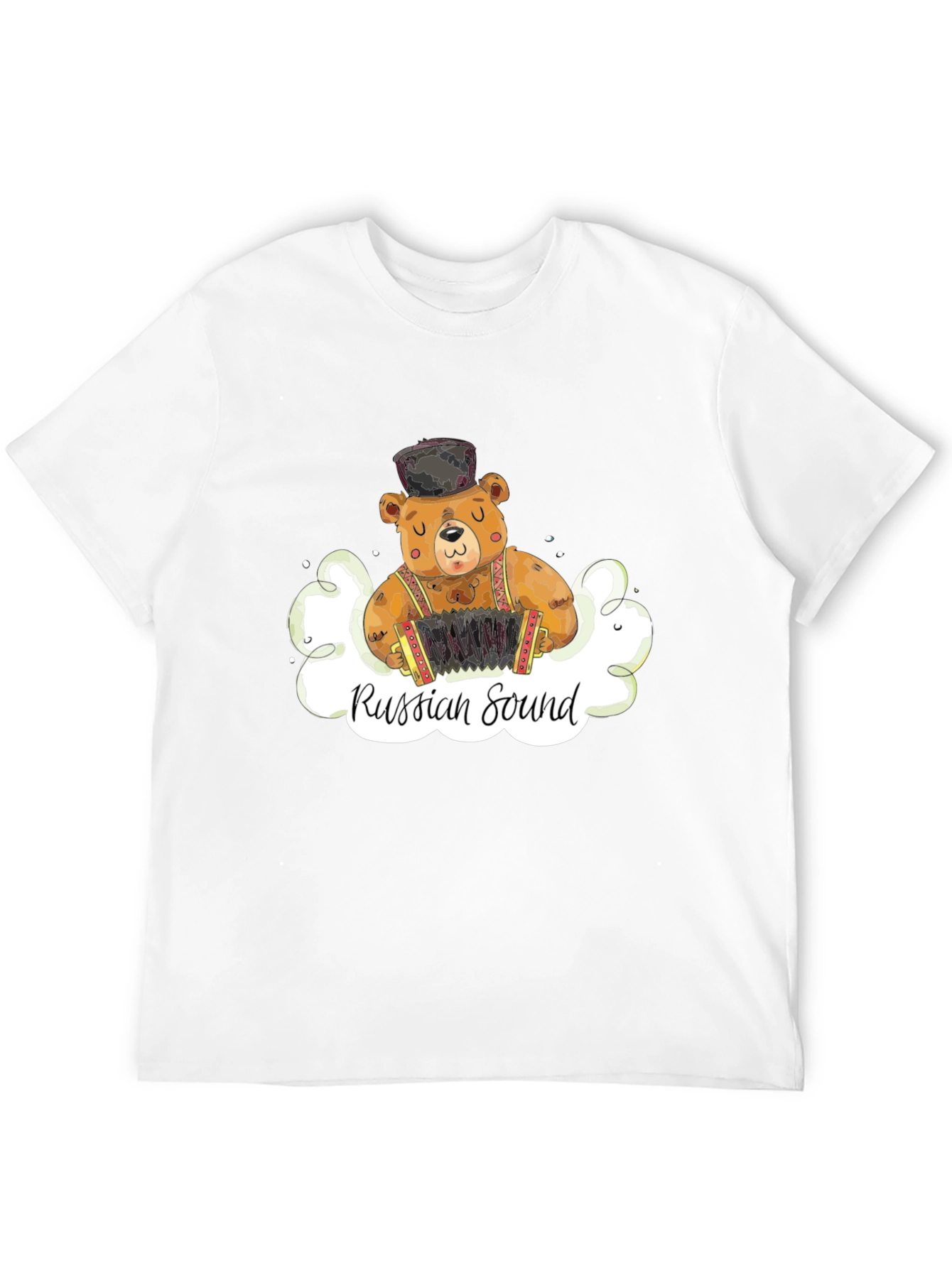 Russian Sound Bear Graphic T-Shirt