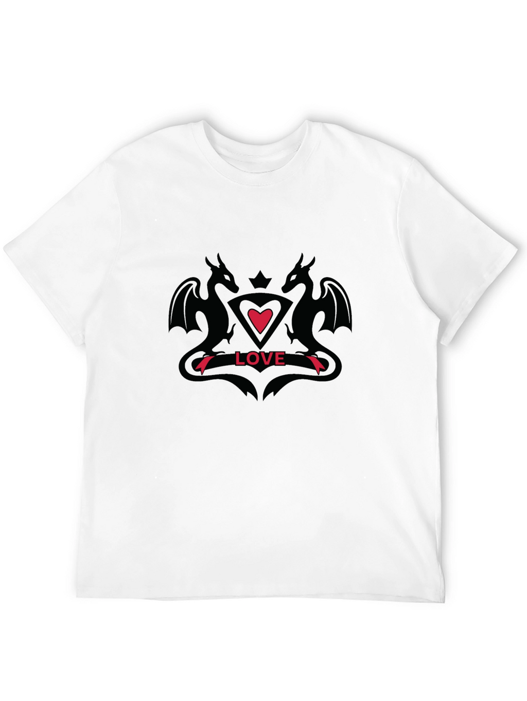 Dragon Love Graphic Black T-Shirt