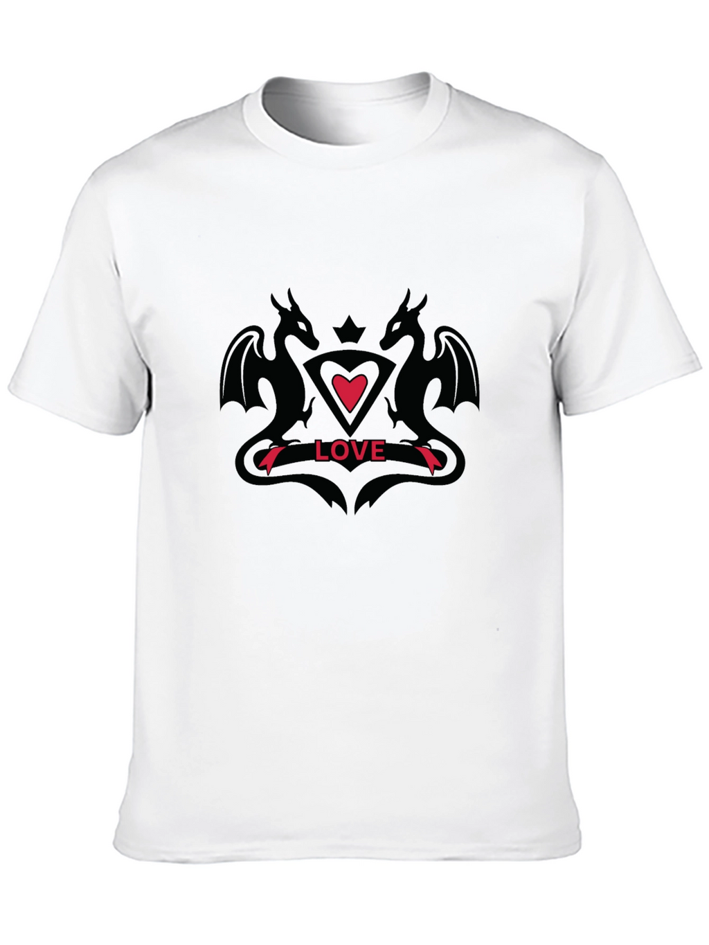 Dragon Love Graphic Black T-Shirt