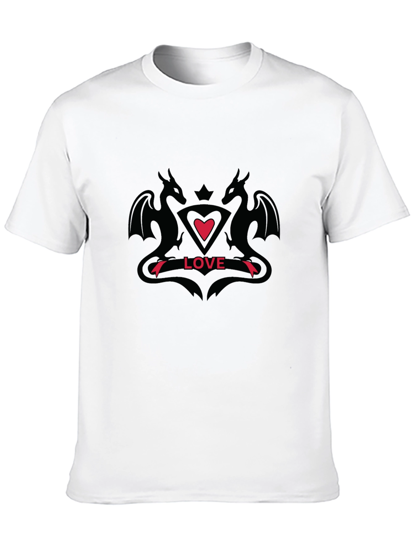 Dragon Love Graphic Black T-Shirt