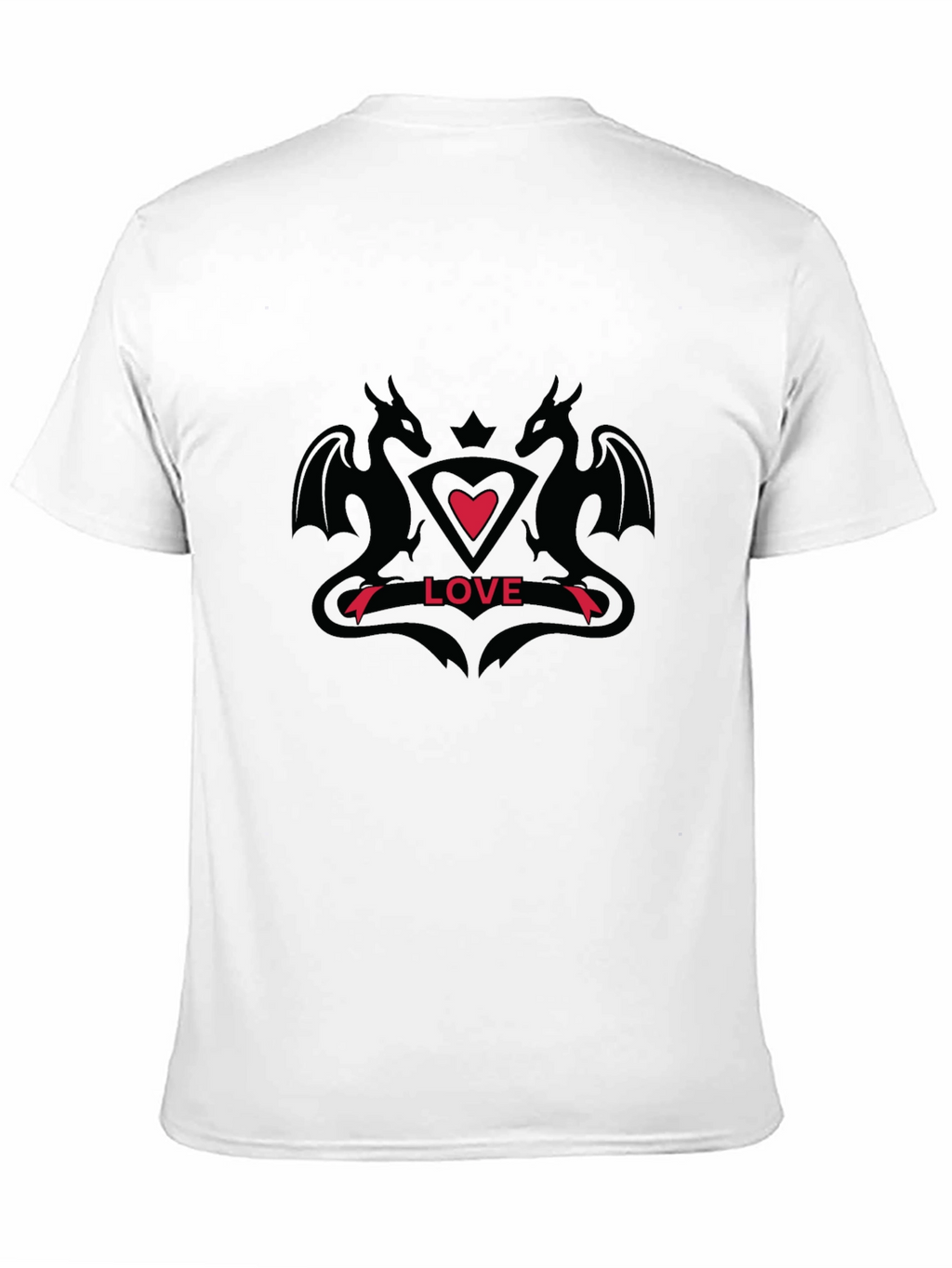 Dragon Love Graphic Black T-Shirt