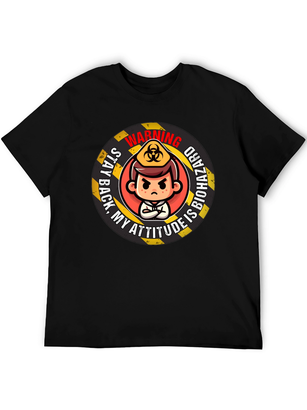 Biohazard Attitude Graphic Tee - Warning! Stay Back
