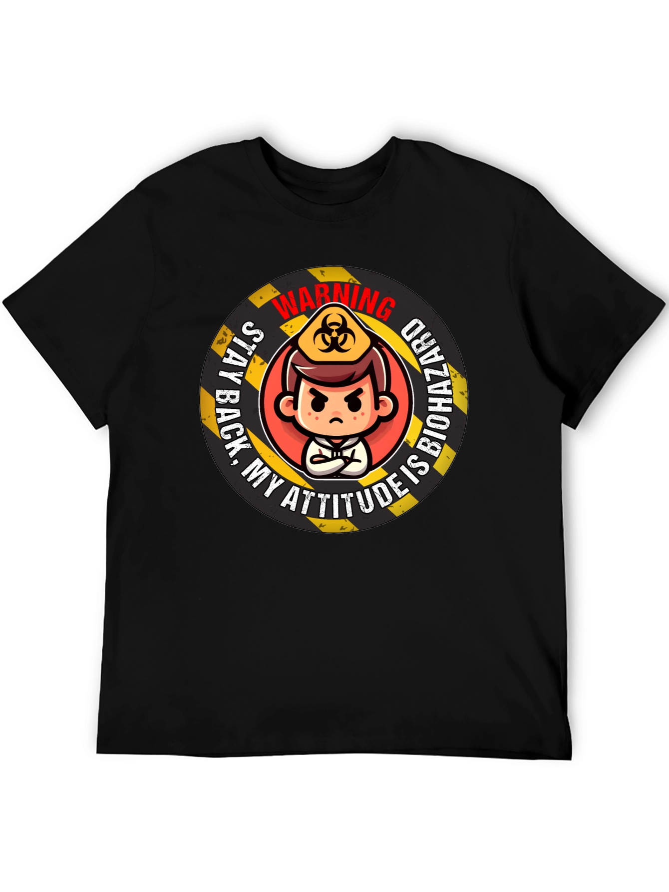Biohazard Attitude Graphic Tee - Warning! Stay Back