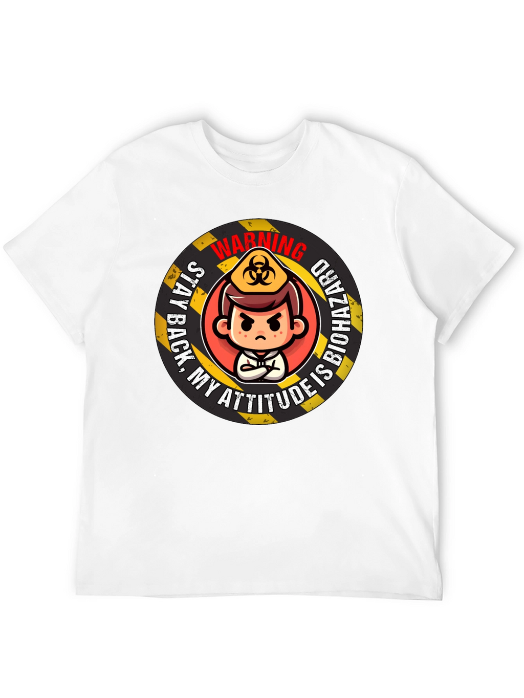 Biohazard Attitude Graphic Tee - Warning! Stay Back