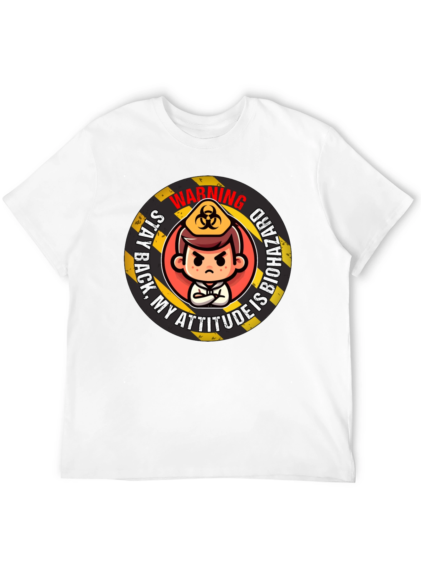 Biohazard Attitude Graphic Tee - Warning! Stay Back