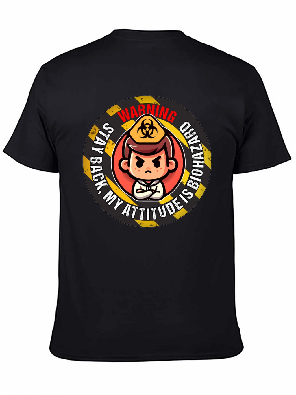 Biohazard Attitude Graphic Tee - Warning! Stay Back