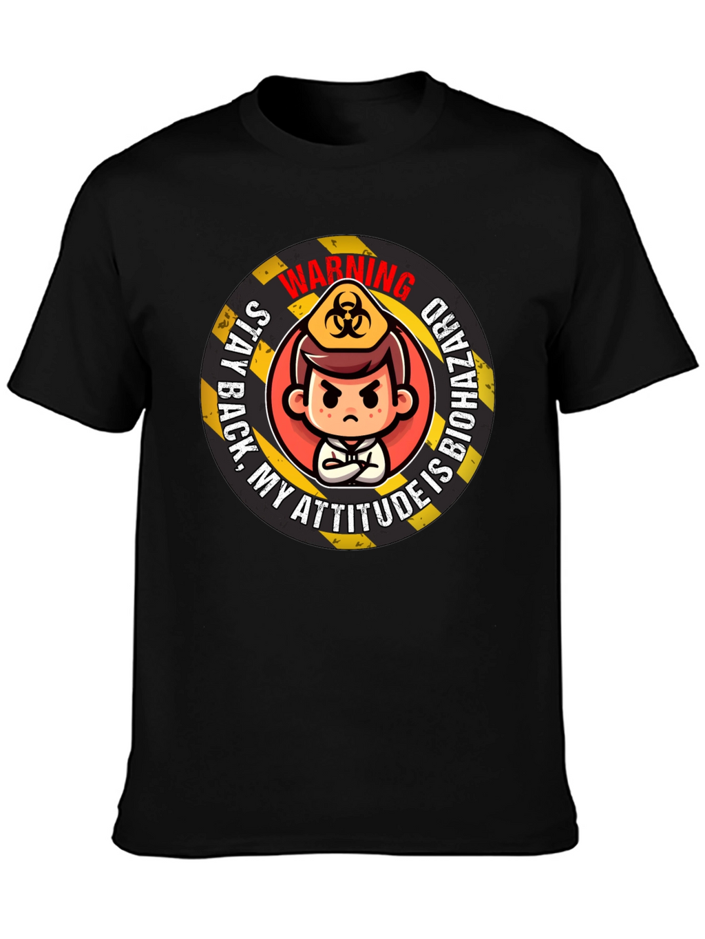 Biohazard Attitude Graphic Tee - Warning! Stay Back