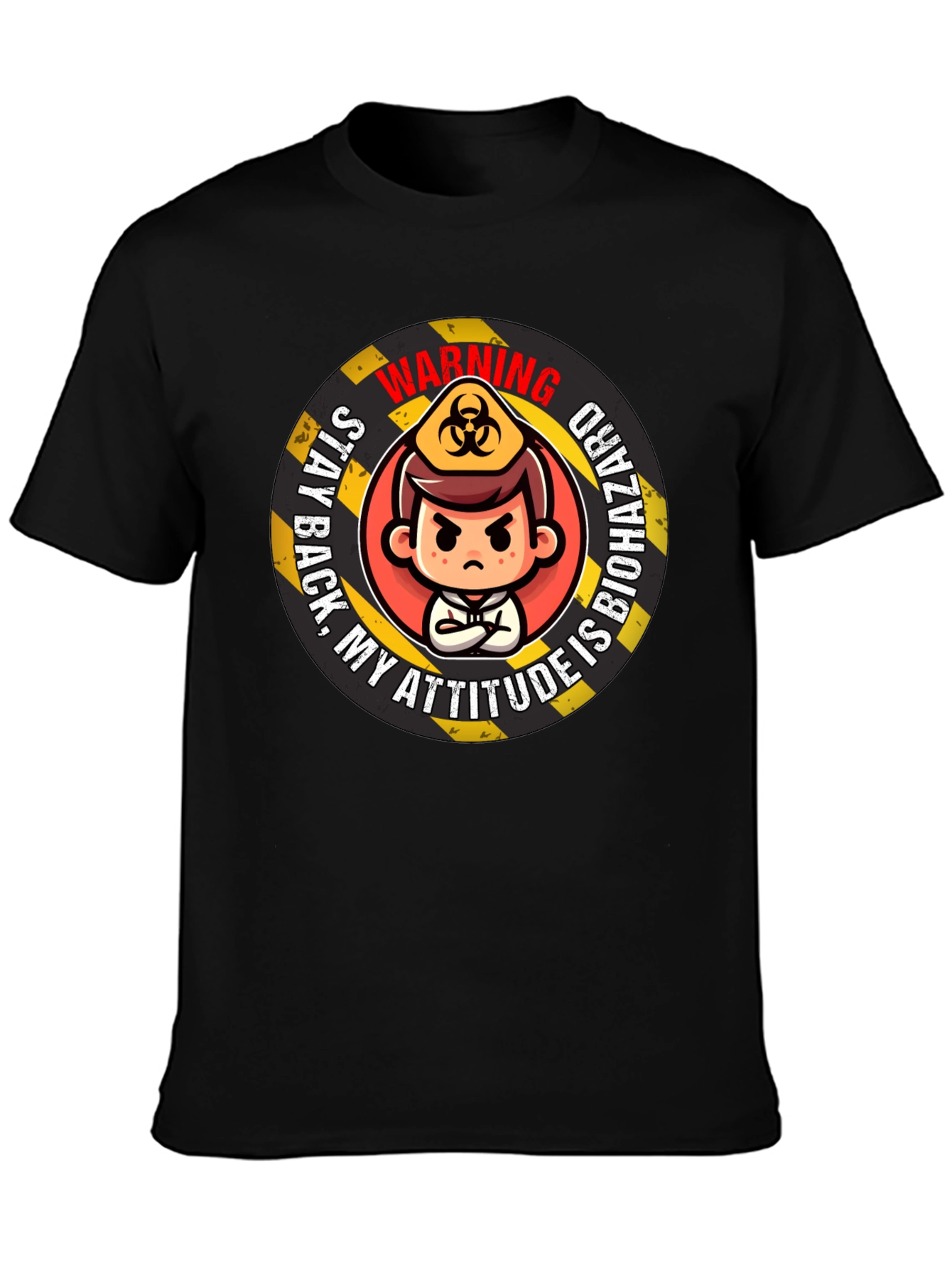 Biohazard Attitude Graphic Tee - Warning! Stay Back