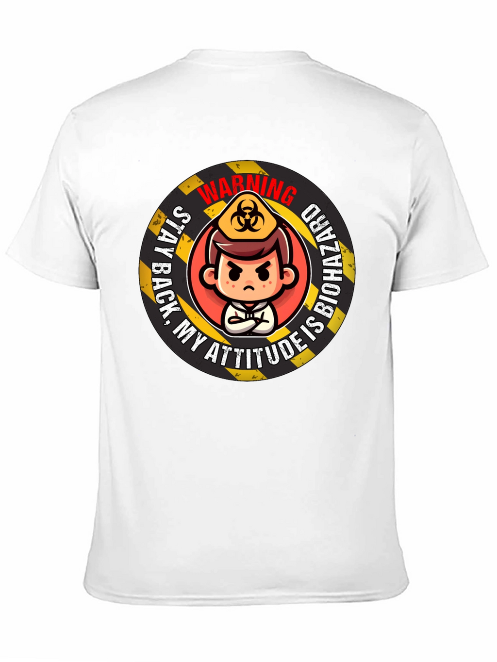 Biohazard Attitude Graphic Tee - Warning! Stay Back