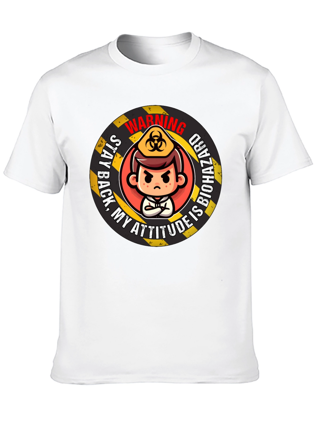 Biohazard Attitude Graphic Tee - Warning! Stay Back