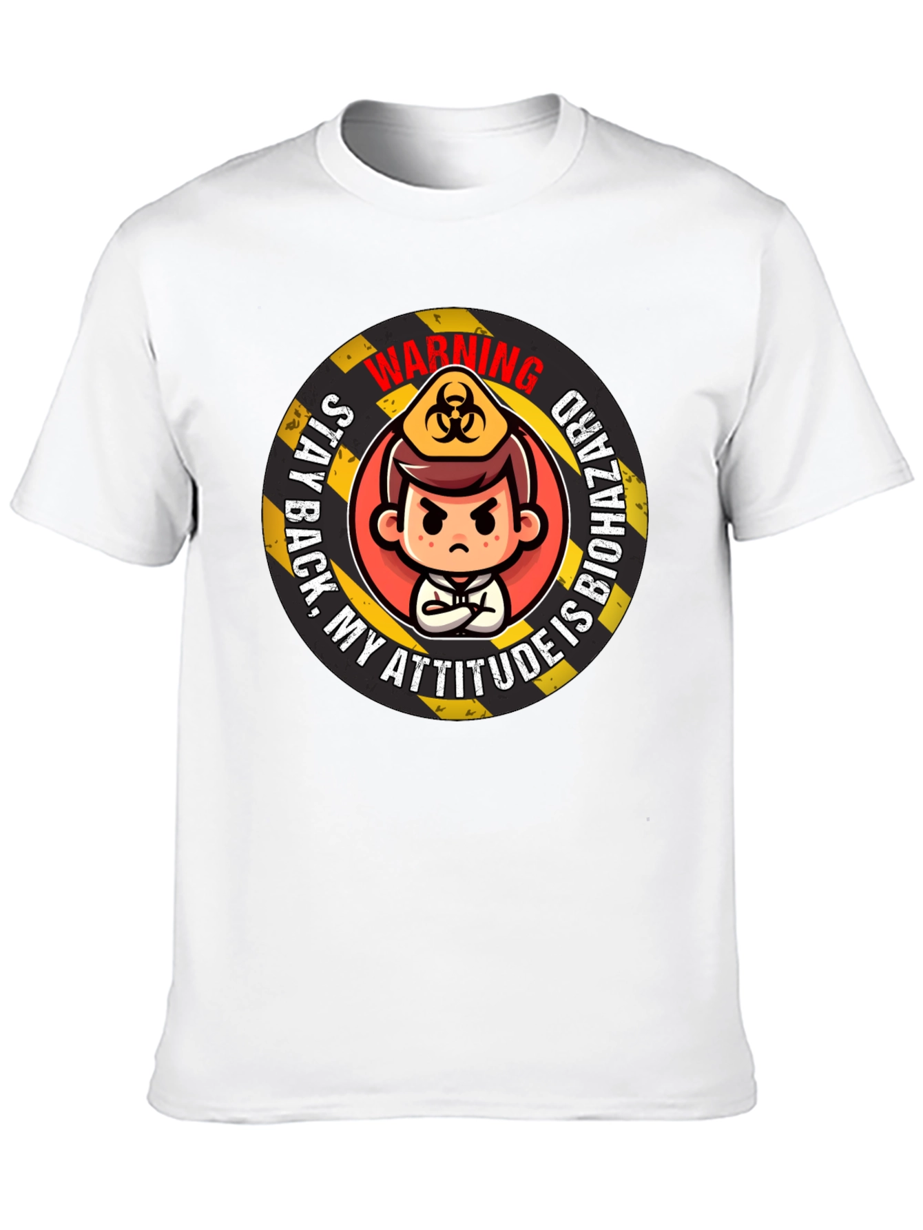 Biohazard Attitude Graphic Tee - Warning! Stay Back