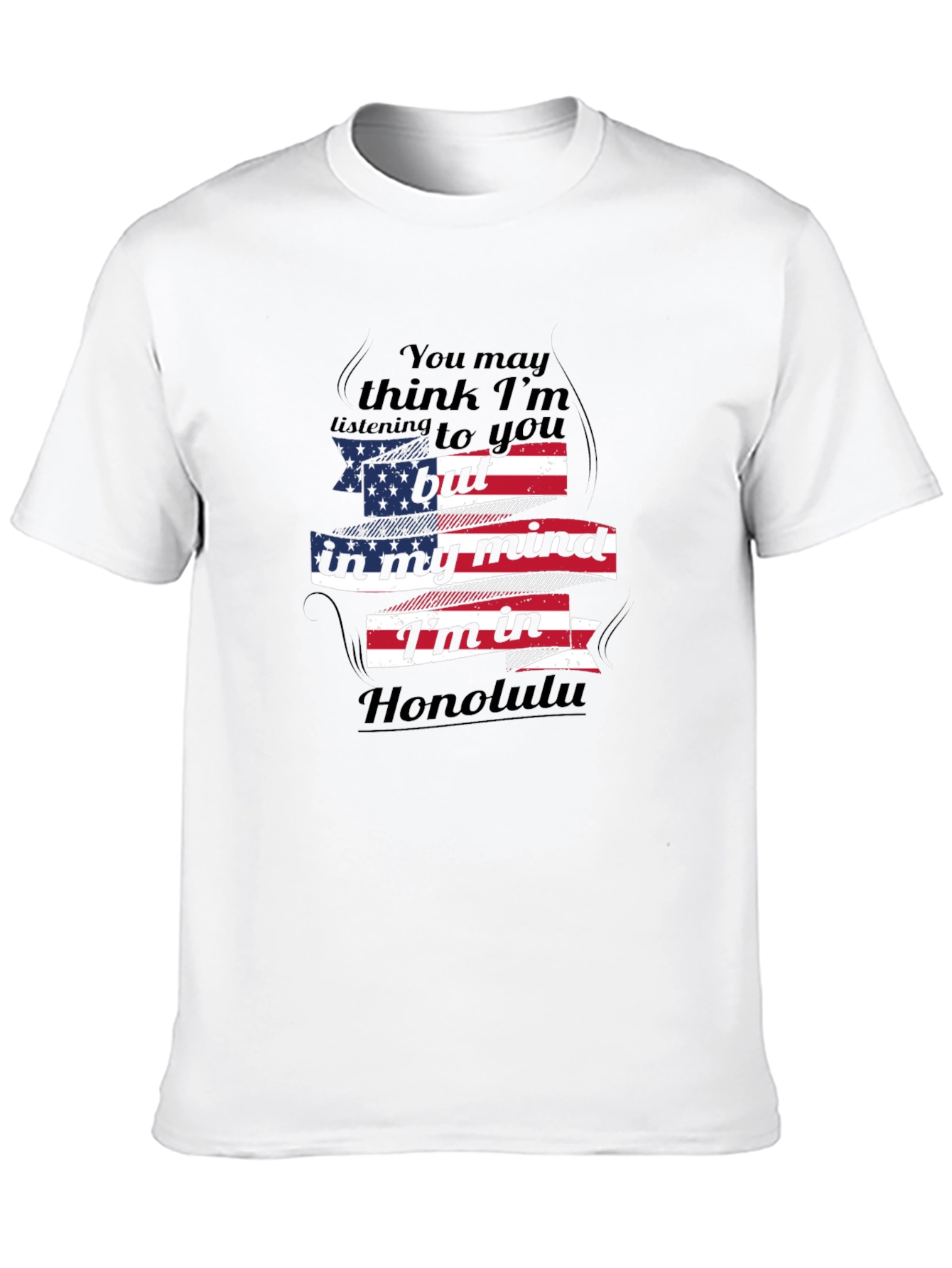 Honolulu Mind T-Shirt - Patriotic American Flag Design