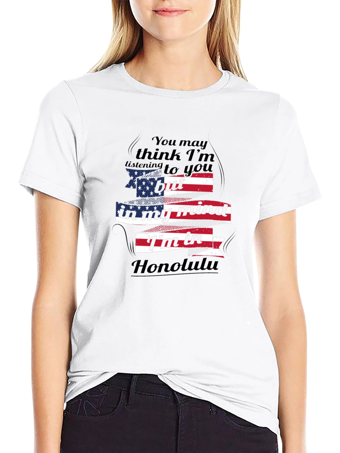 Honolulu Mind T-Shirt - Patriotic American Flag Design
