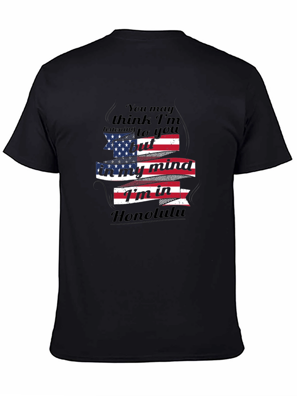 Honolulu Mind T-Shirt - Patriotic American Flag Design