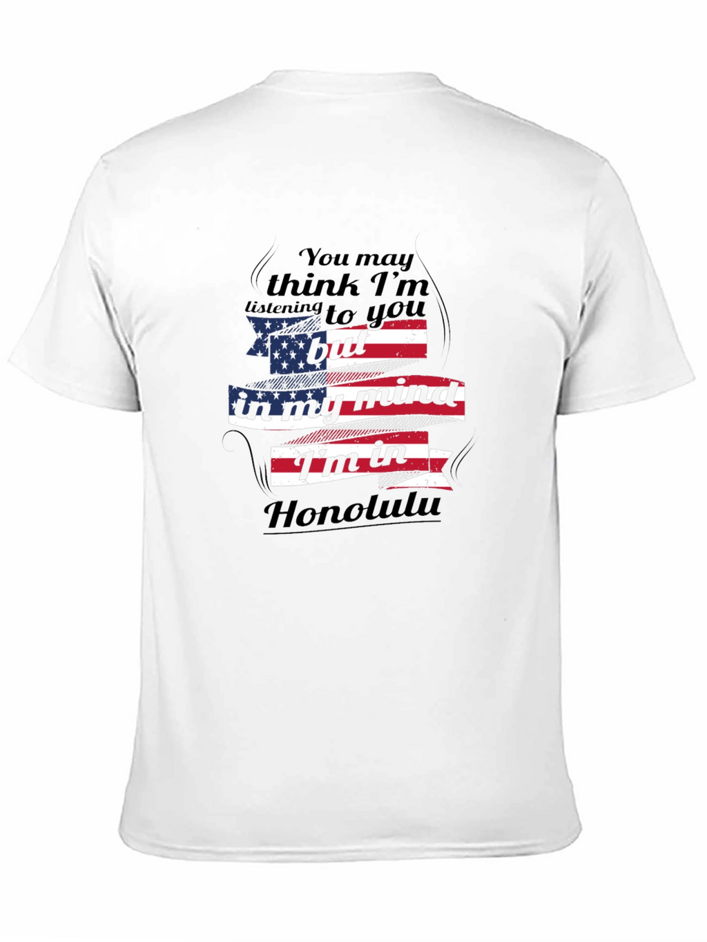Honolulu Mind T-Shirt - Patriotic American Flag Design