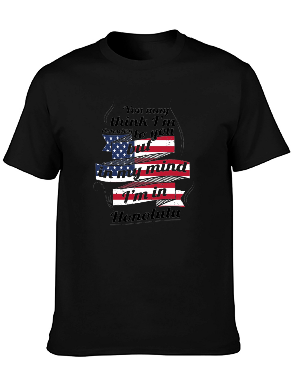 Honolulu Mind T-Shirt - Patriotic American Flag Design