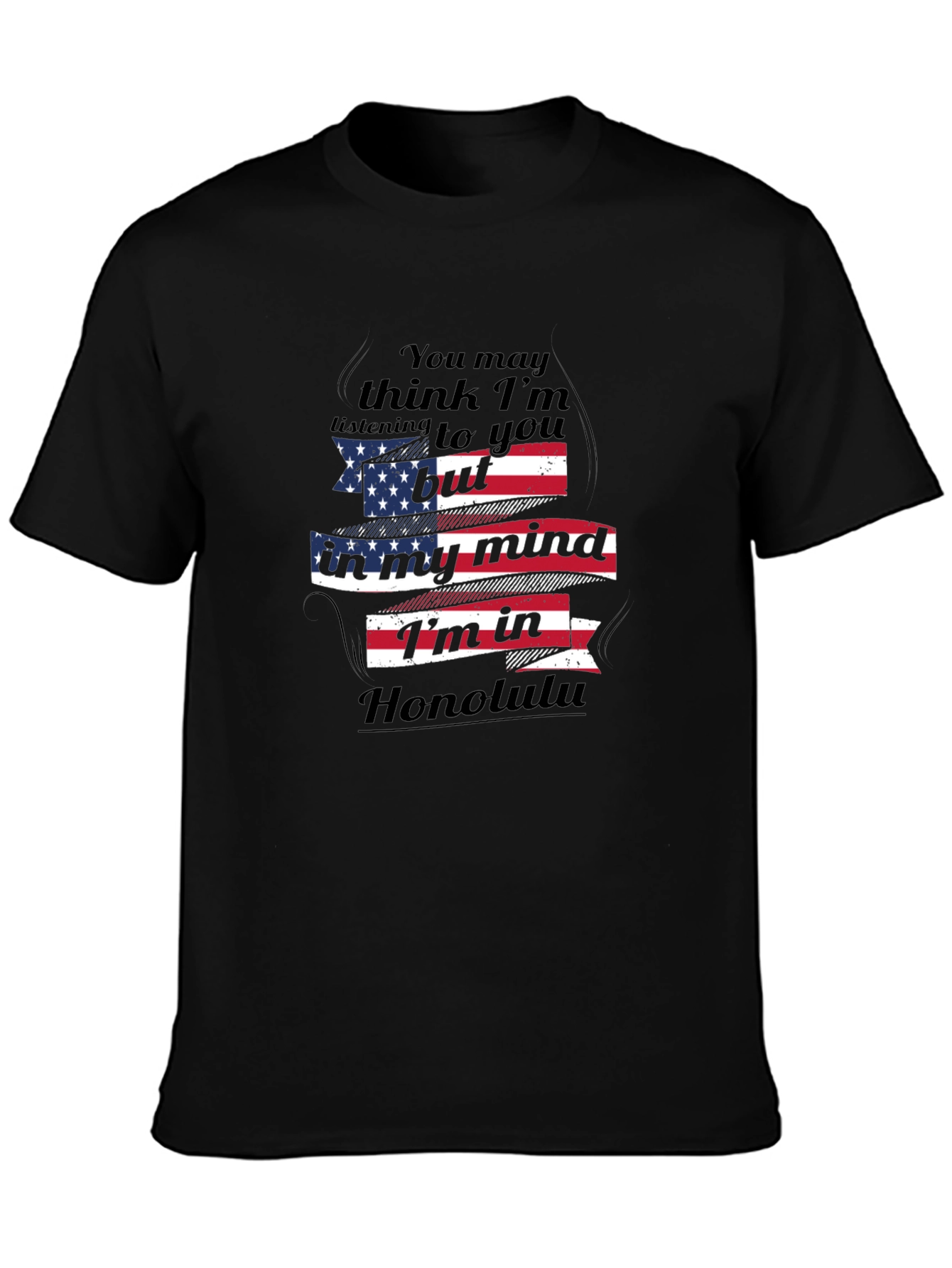 Honolulu Mind T-Shirt - Patriotic American Flag Design