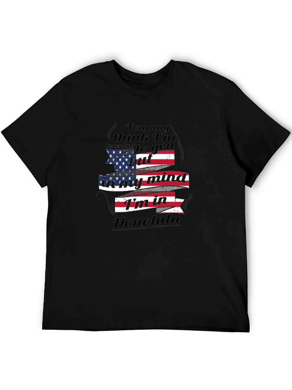 Honolulu Mind T-Shirt - Patriotic American Flag Design