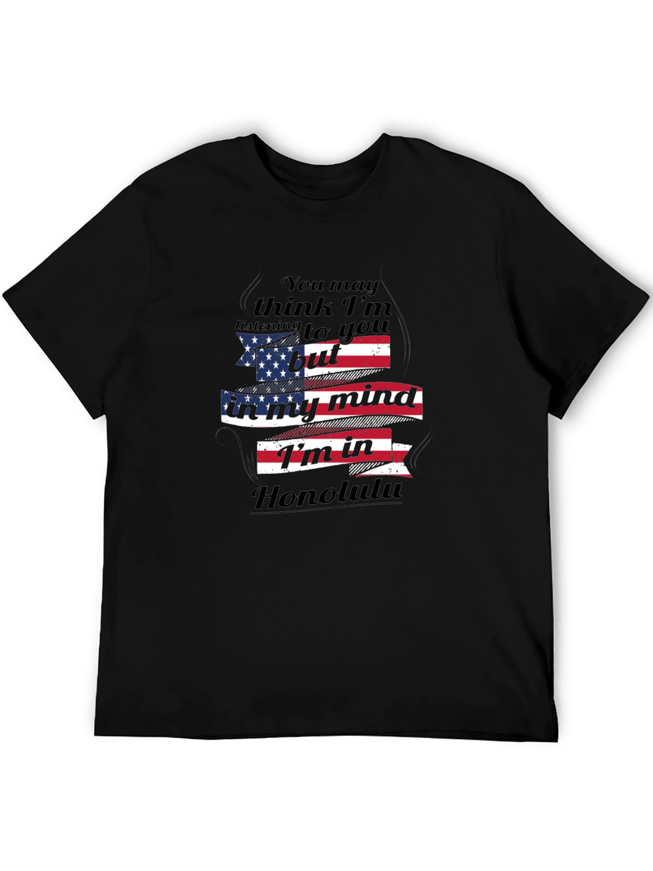 Honolulu Mind T-Shirt - Patriotic American Flag Design