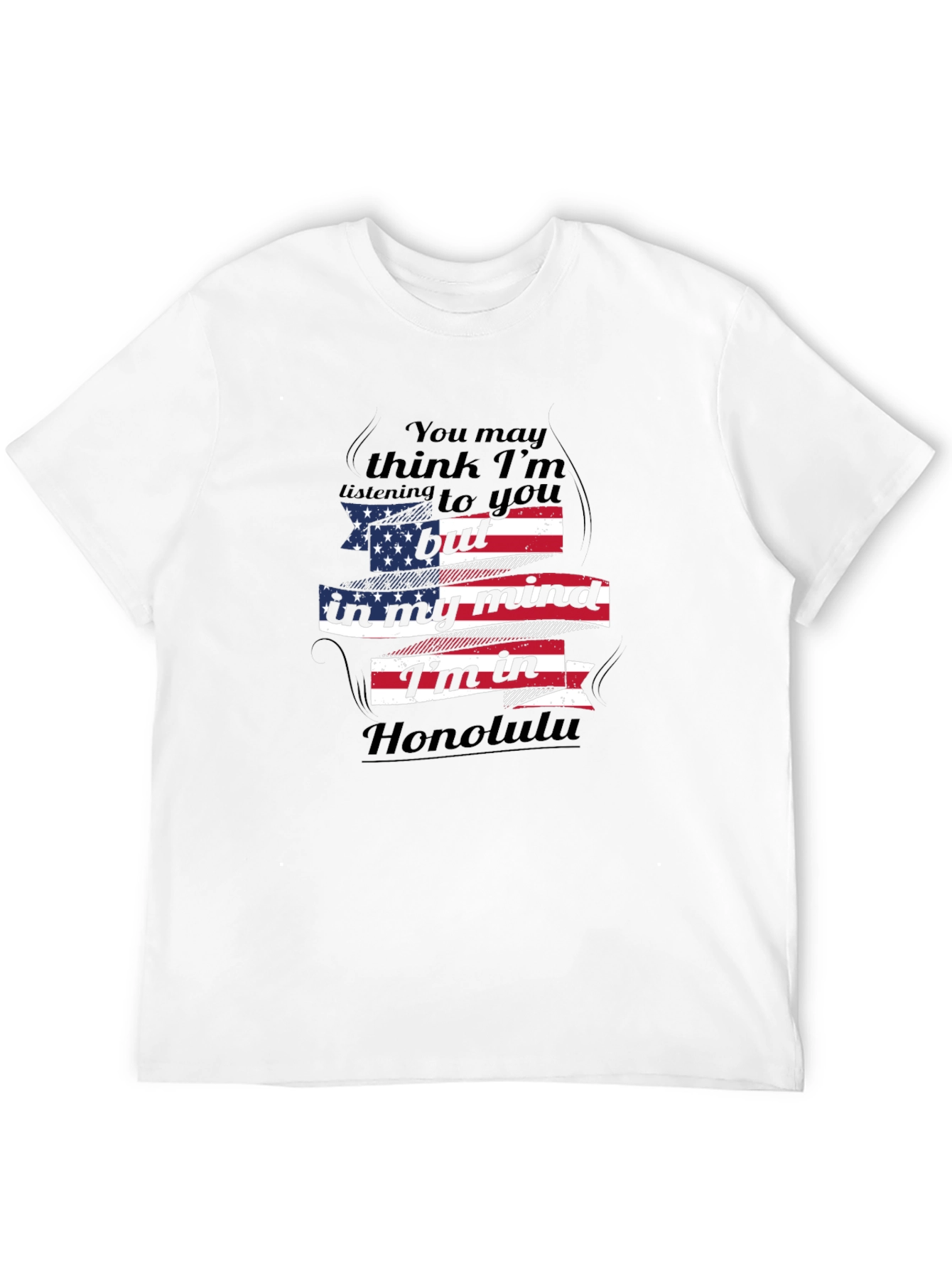 Honolulu Mind T-Shirt - Patriotic American Flag Design