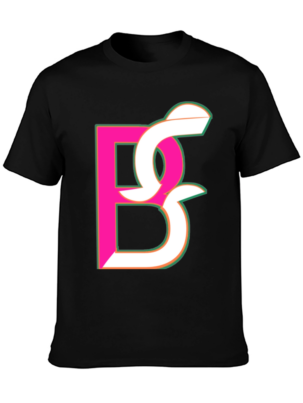 Abstract Initial Black T-Shirt