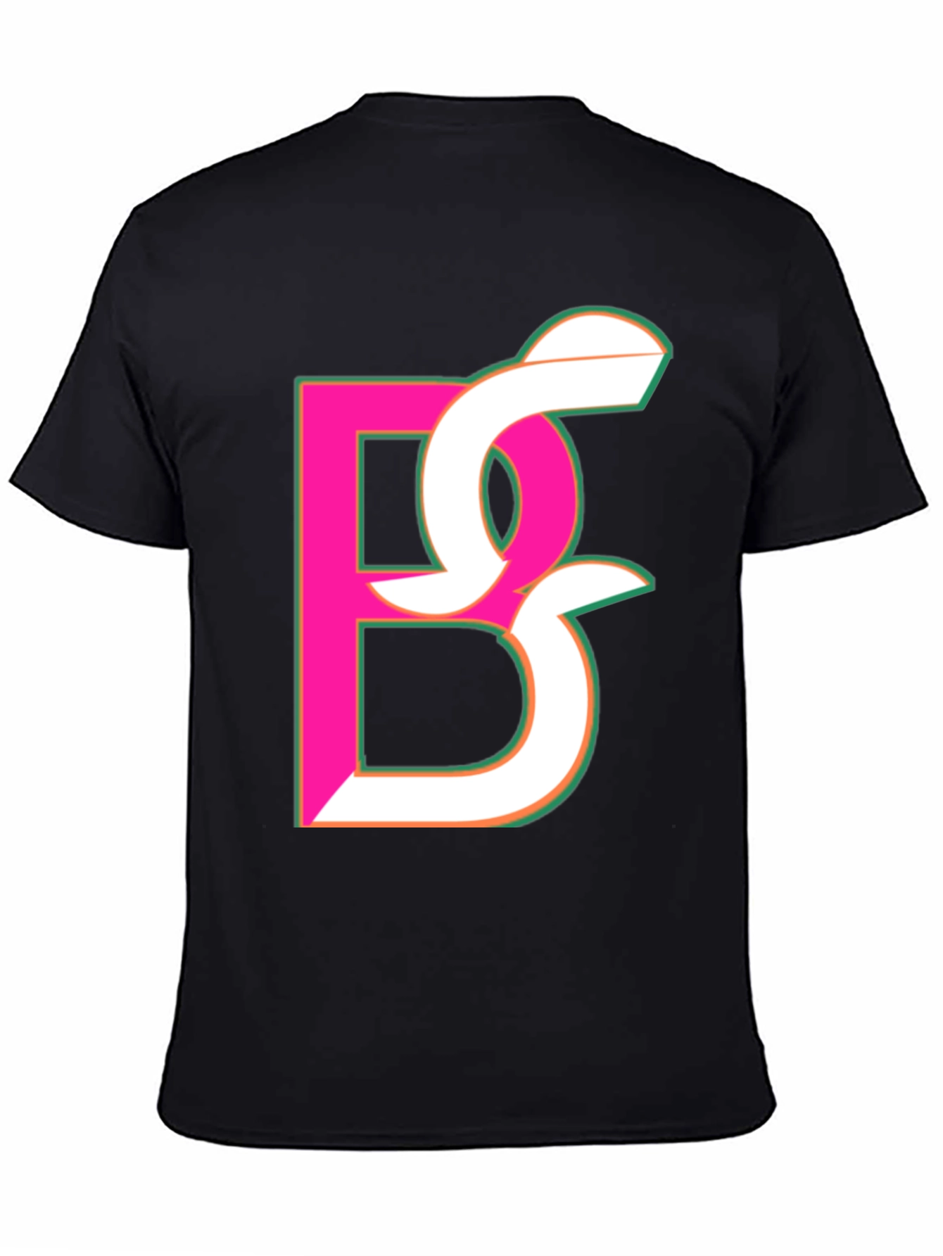 Abstract Initial Black T-Shirt