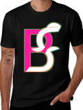 Abstract Initial Black T-Shirt