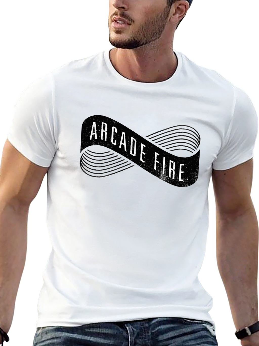 Arcade Fire Infinity Symbol Black T-Shirt