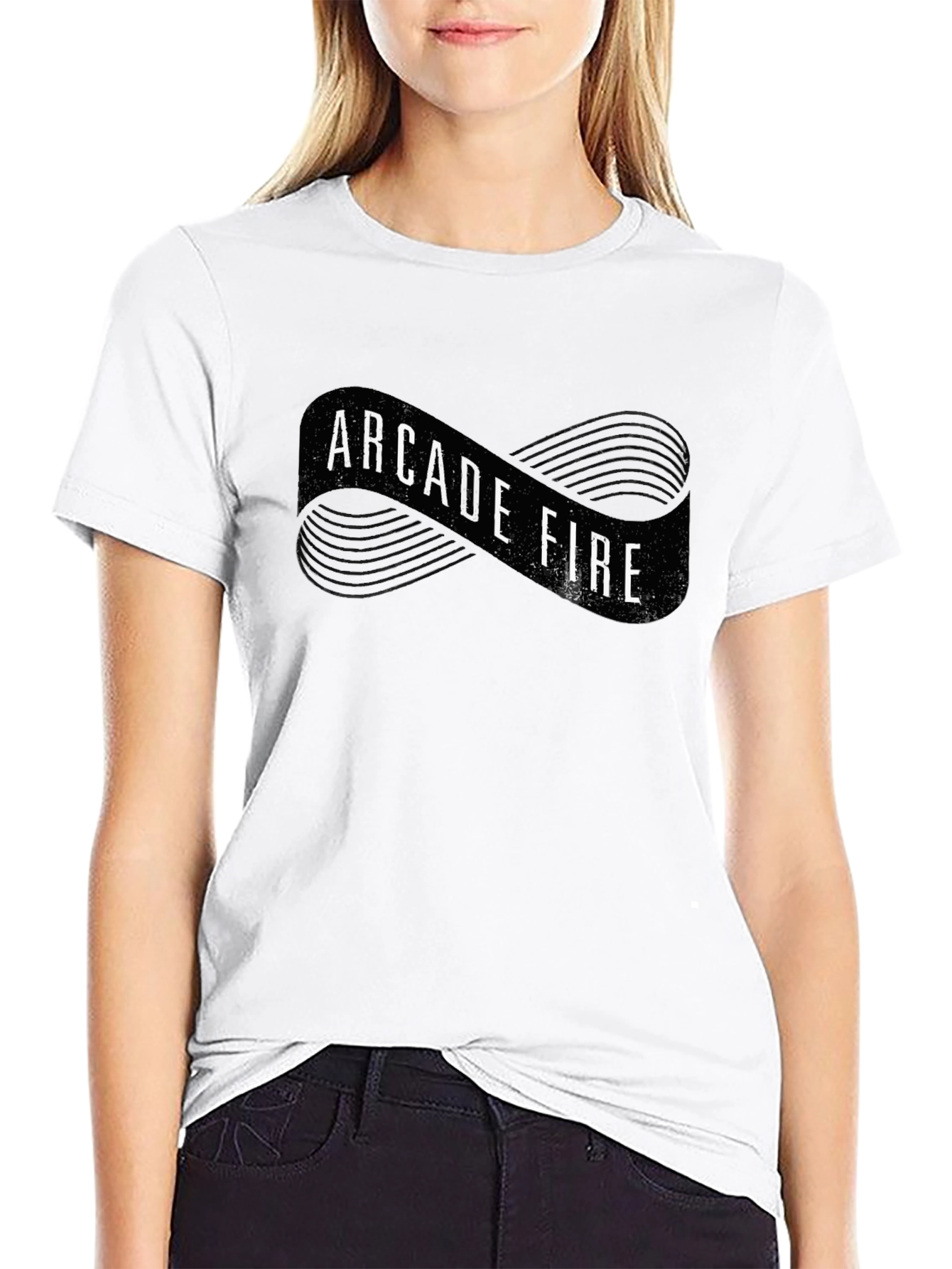 Arcade Fire Infinity Symbol Black T-Shirt