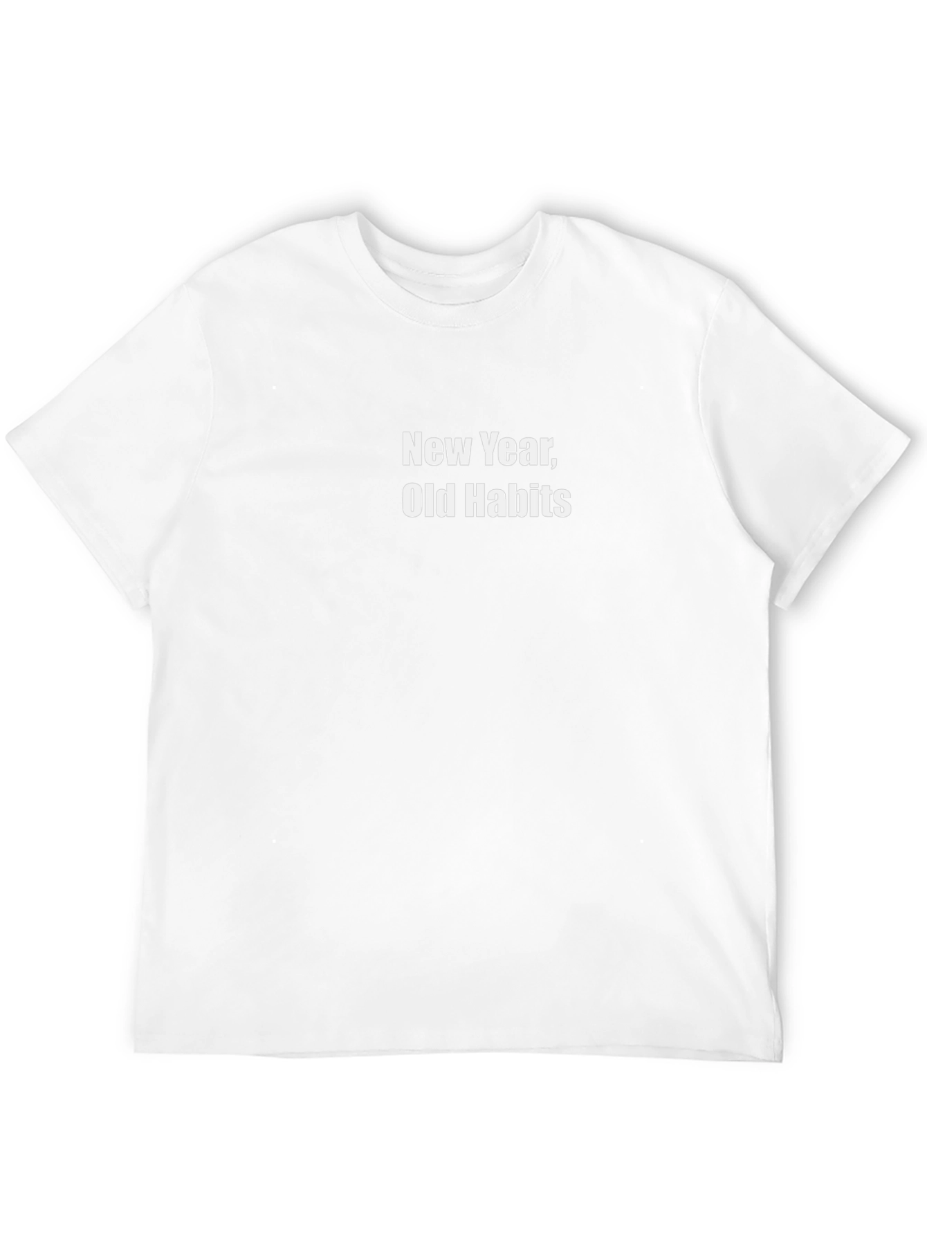 New Year Old Habits - Black T-Shirt