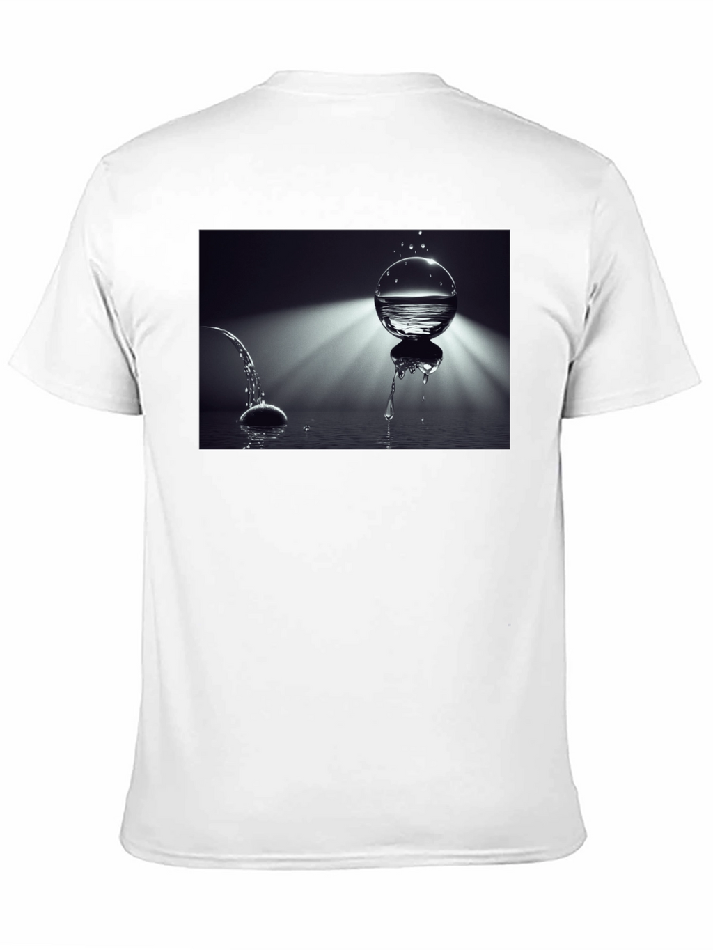 Water Orb Graphic Tee - Modern Artistic Print