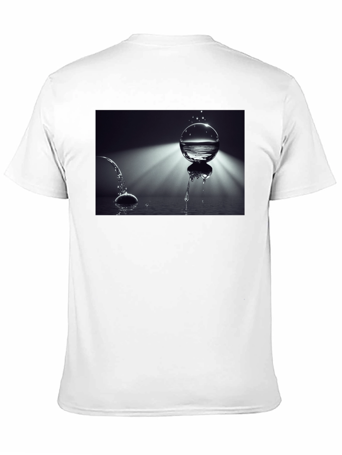 Water Orb Graphic Tee - Modern Artistic Print