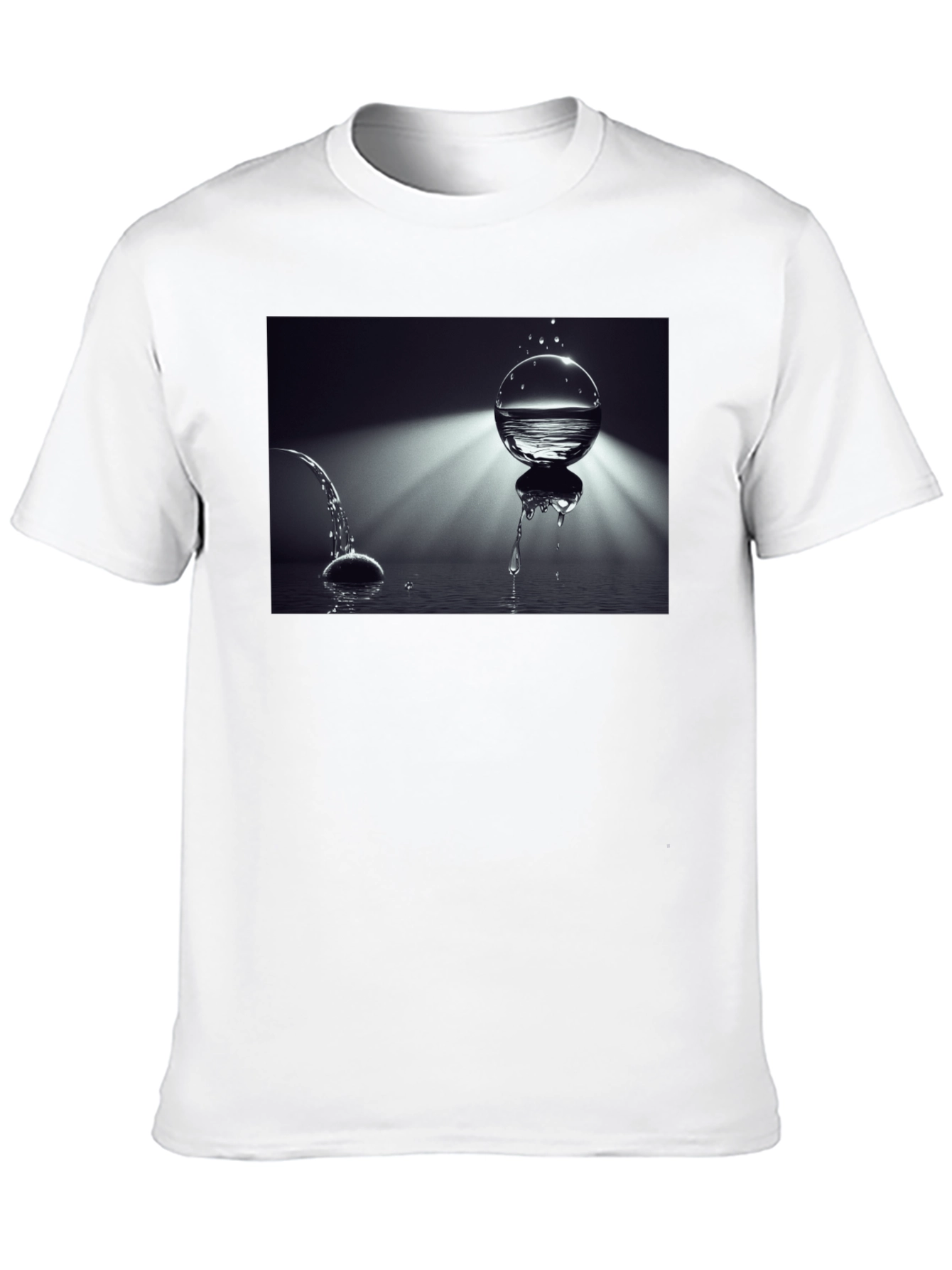 Water Orb Graphic Tee - Modern Artistic Print