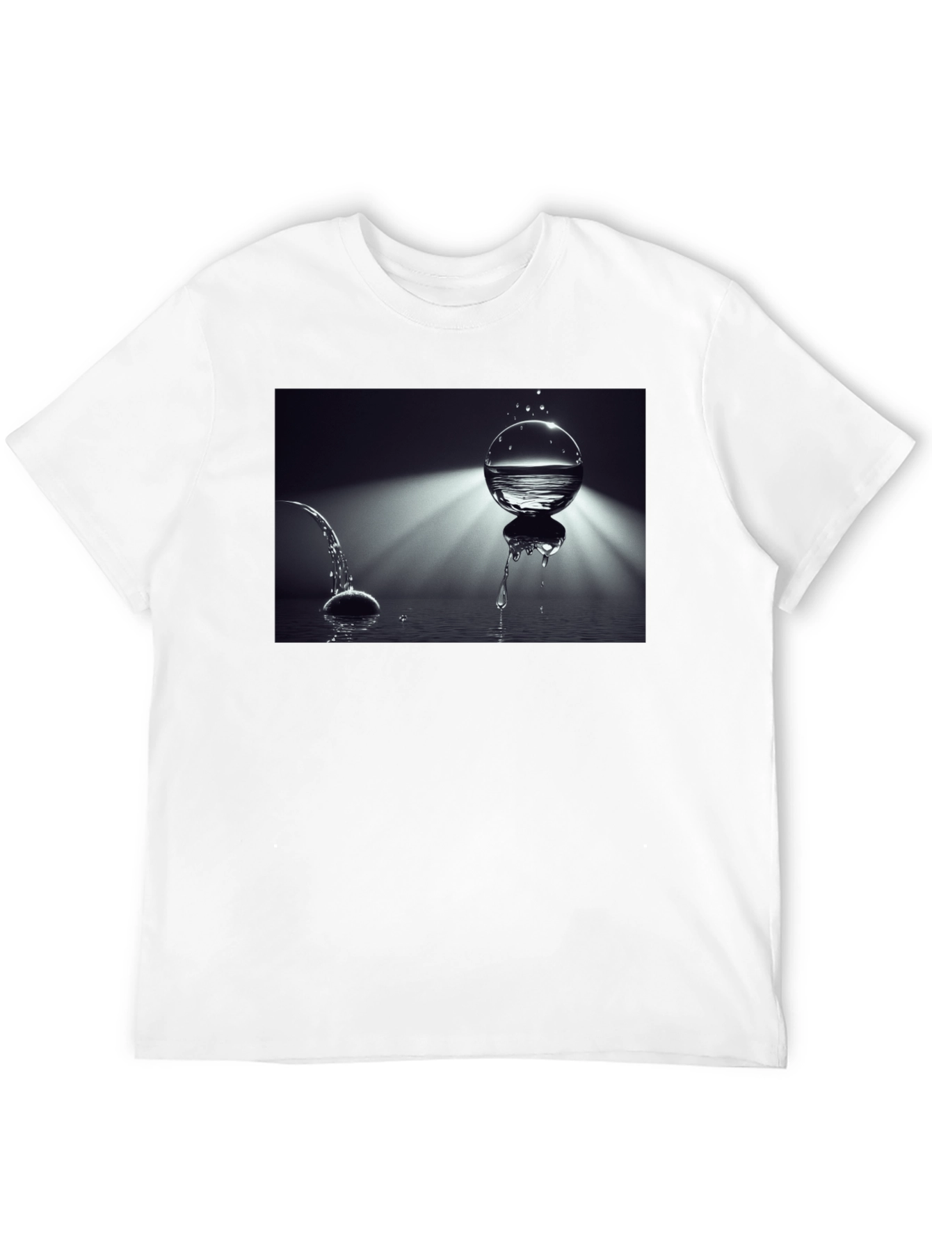 Water Orb Graphic Tee - Modern Artistic Print