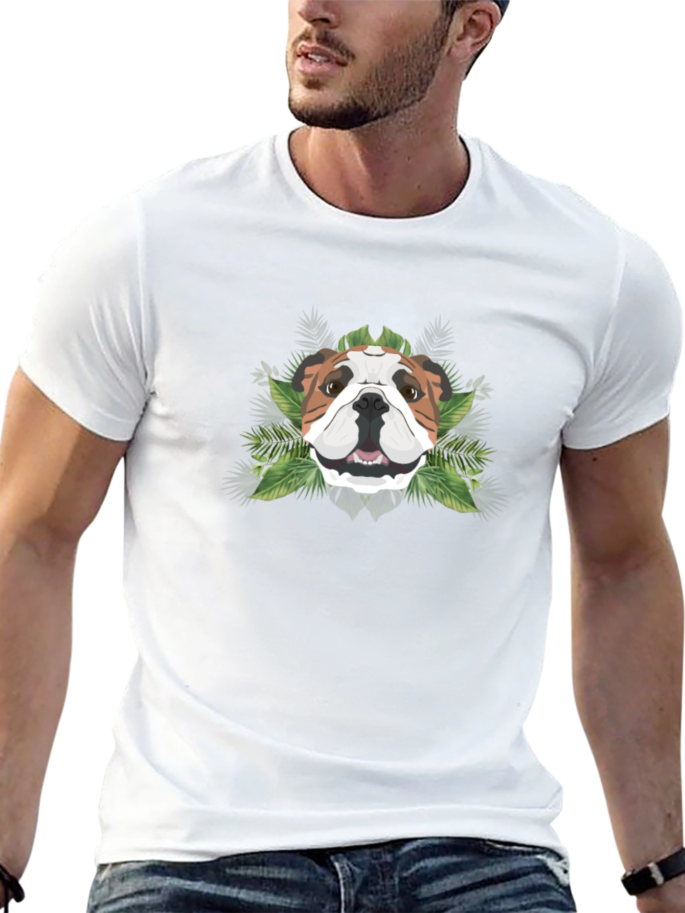 Bulldog Tropical Graphic Tee
