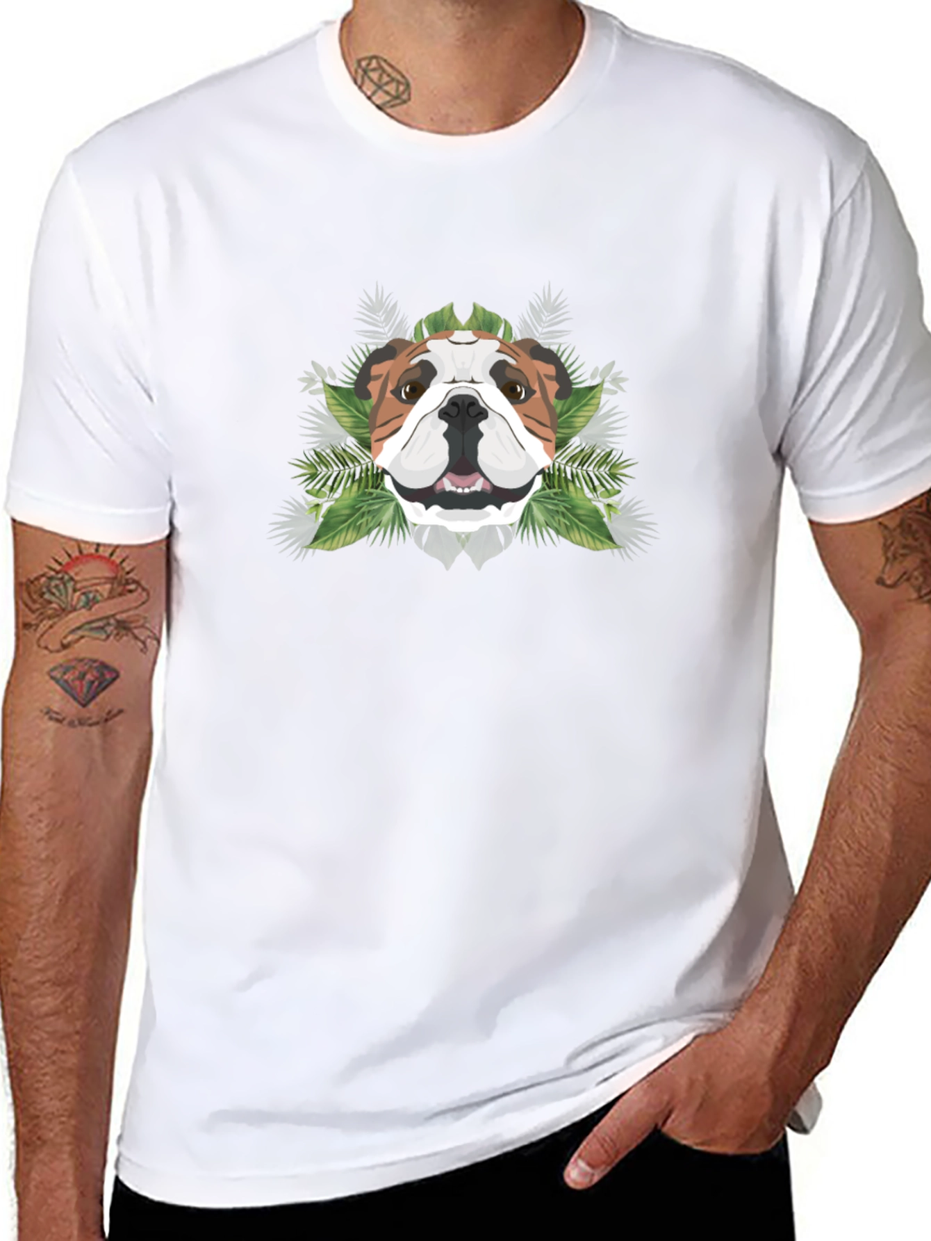 Bulldog Tropical Graphic Tee