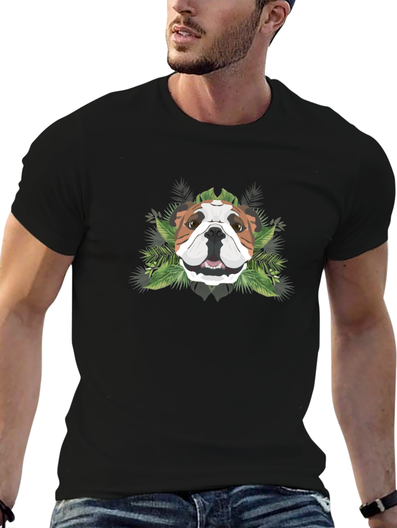 Bulldog Tropical Graphic Tee