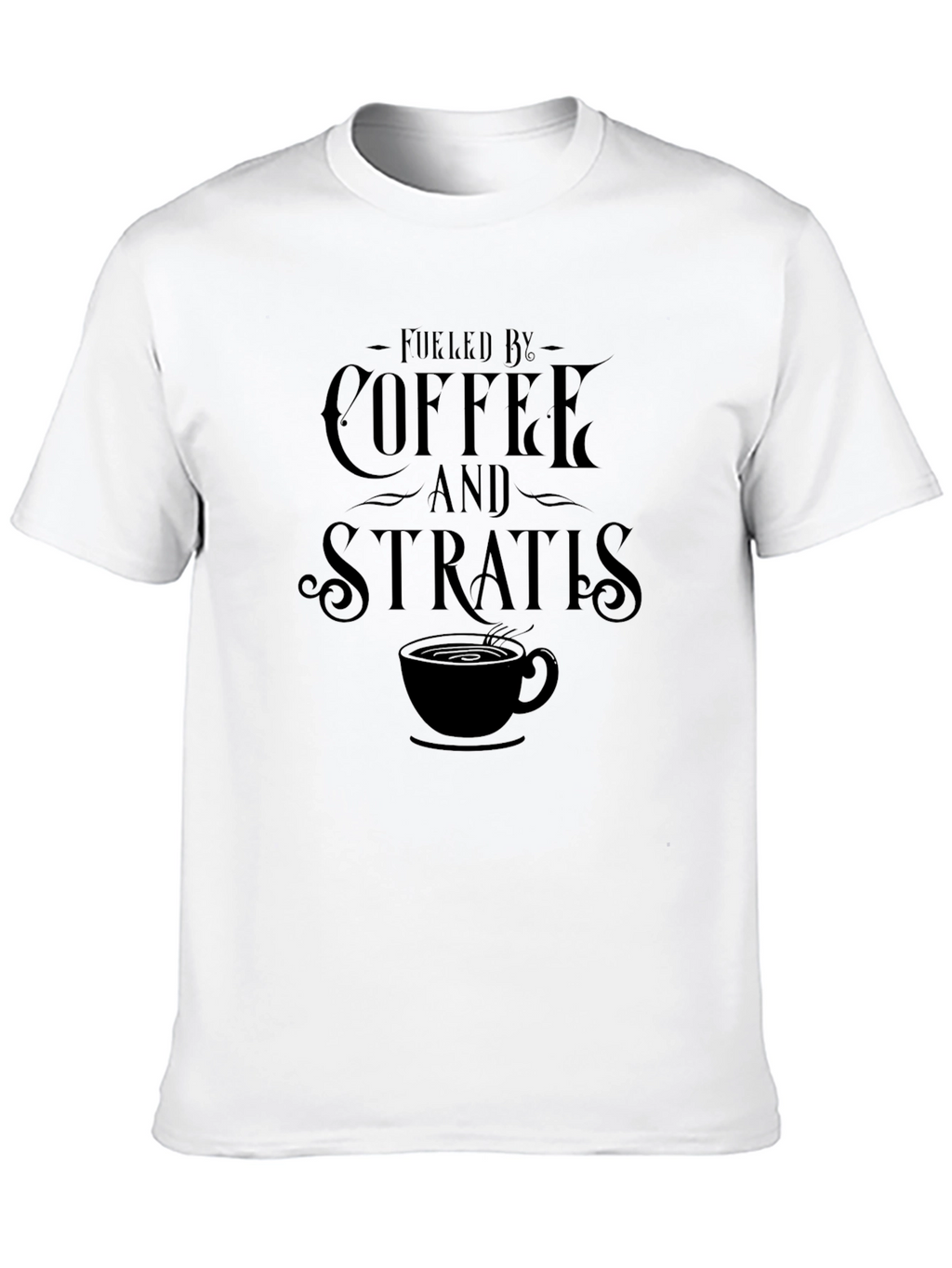 Coffee & Strats Mens Black Graphic Tee