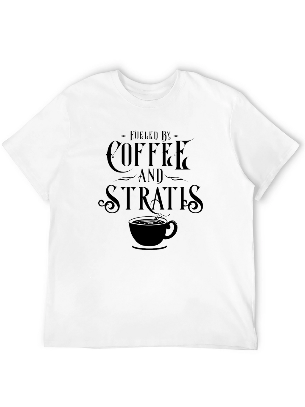 Coffee & Strats Mens Black Graphic Tee