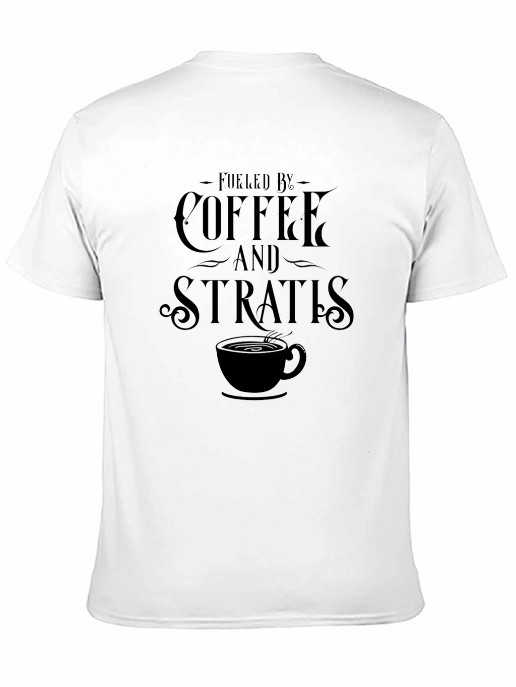 Coffee & Strats Mens Black Graphic Tee