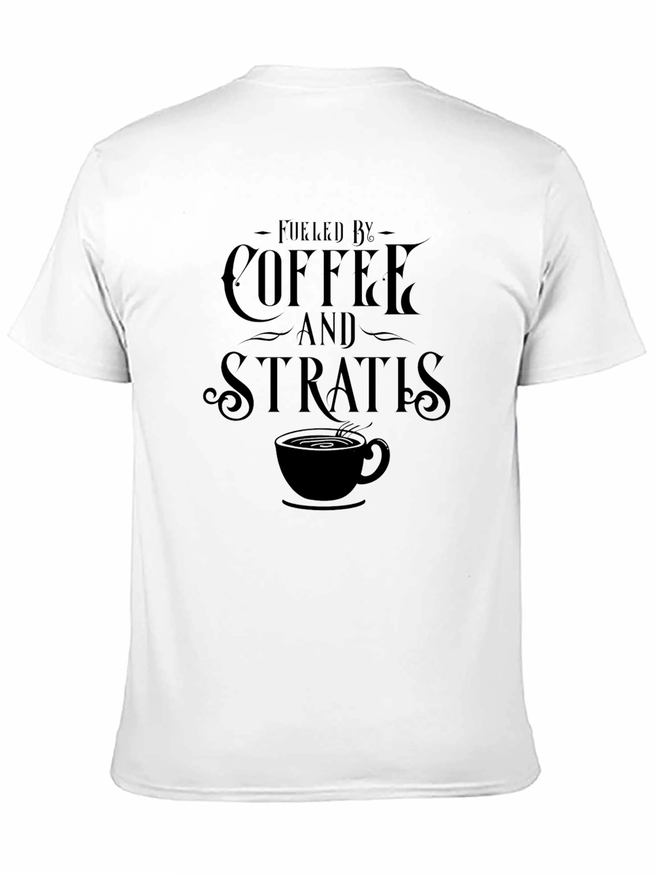 Coffee & Strats Mens Black Graphic Tee