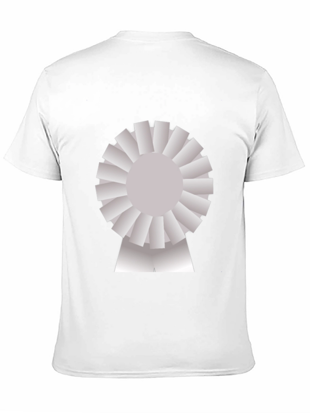 Novelty Graphic T-Shirt - Silver Rosette Design