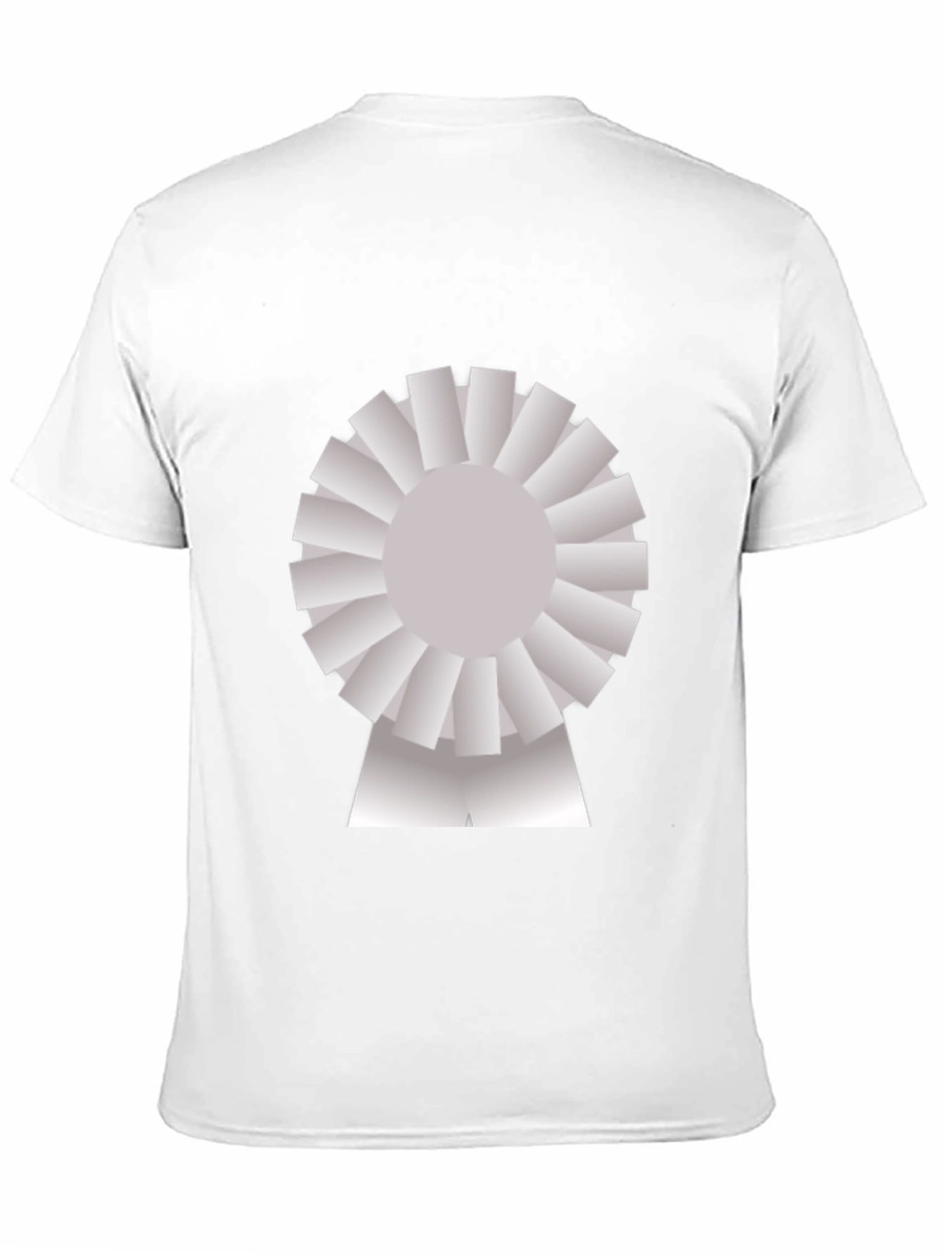 Novelty Graphic T-Shirt - Silver Rosette Design