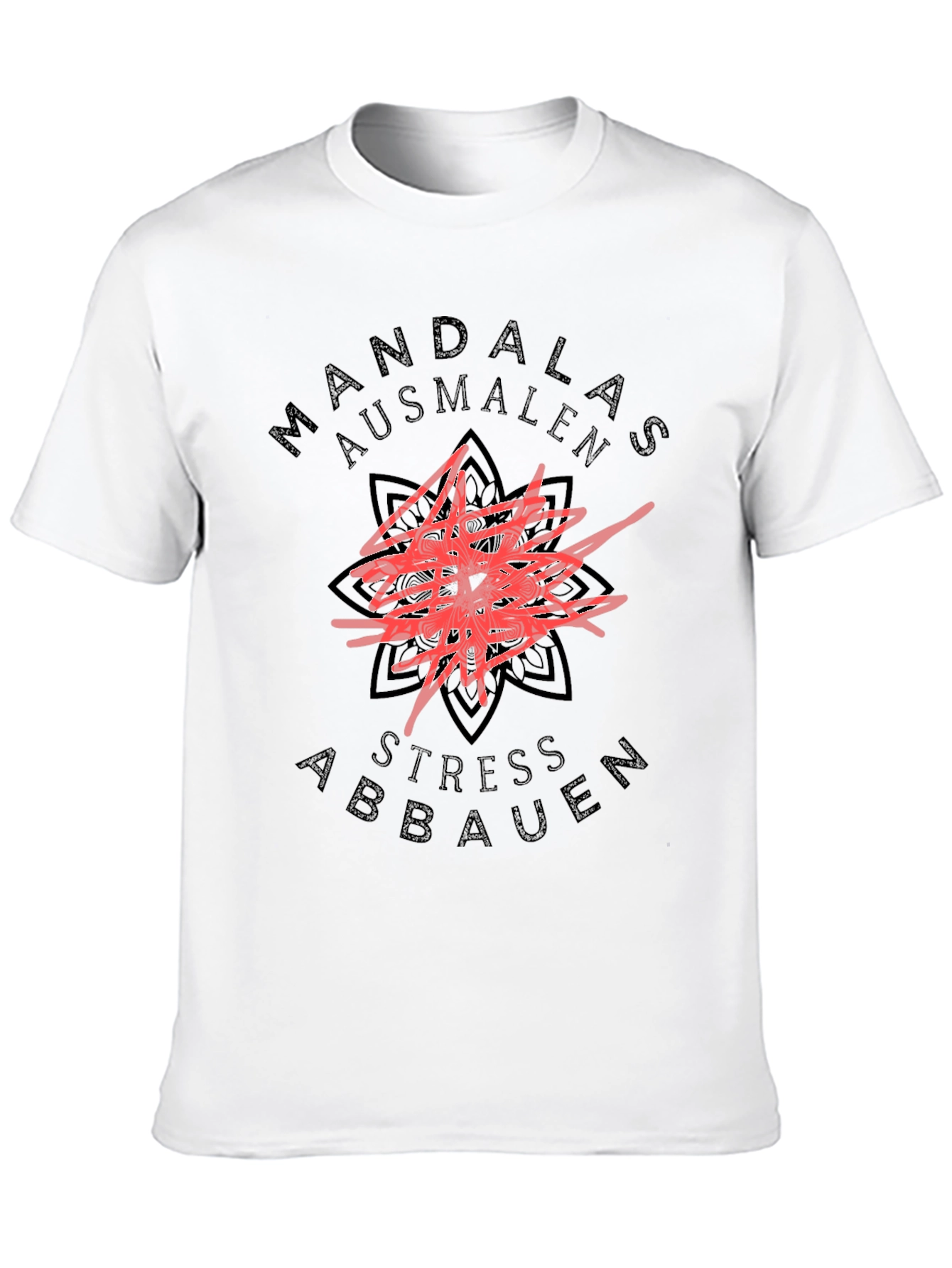 Mandala T-Shirt - Stress Abbauen Ausmalen