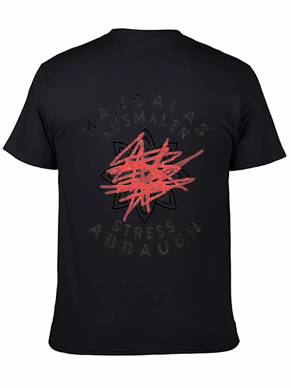 Mandala T-Shirt - Stress Abbauen Ausmalen