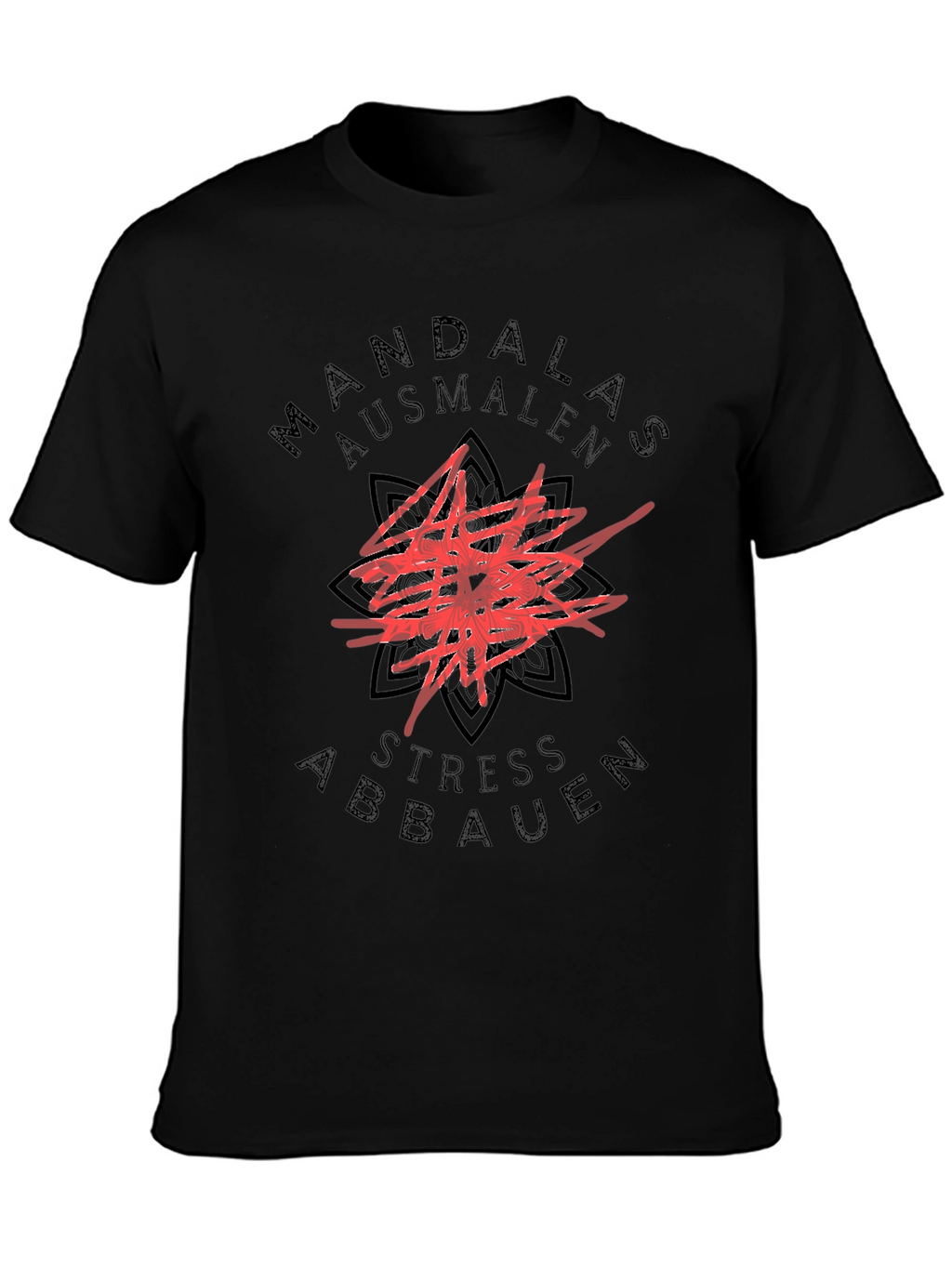 Mandala T-Shirt - Stress Abbauen Ausmalen