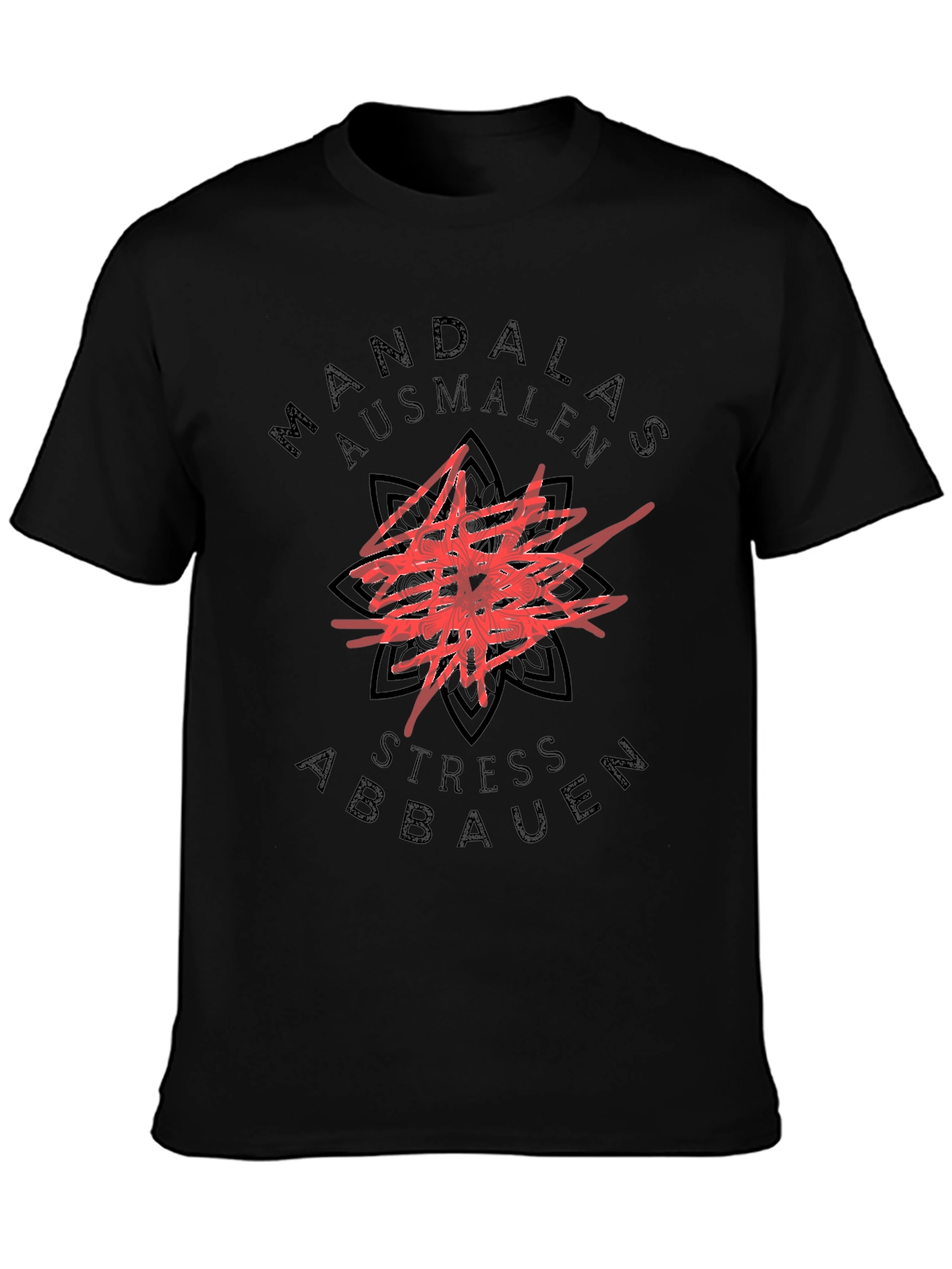 Mandala T-Shirt - Stress Abbauen Ausmalen