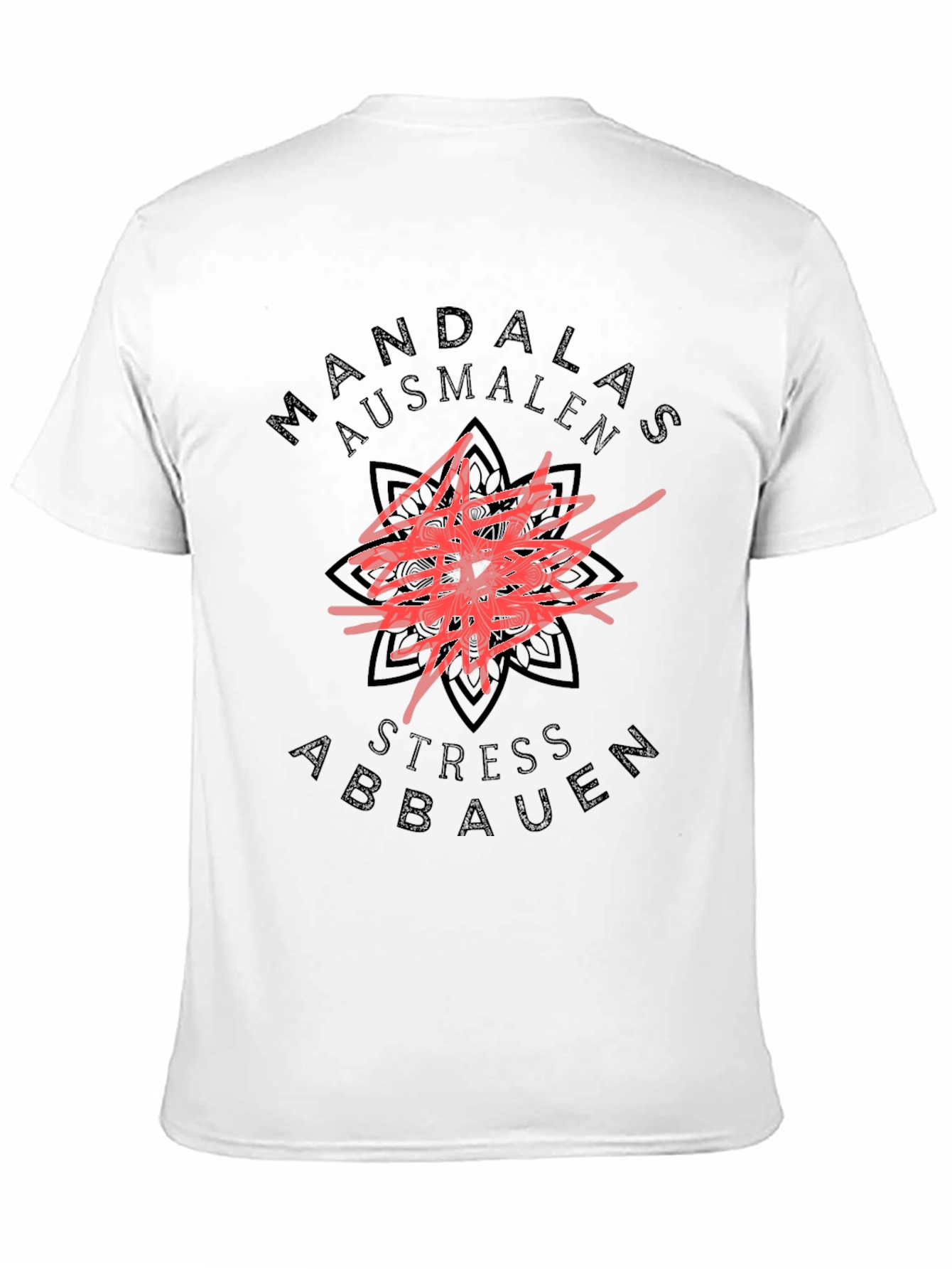 Mandala T-Shirt - Stress Abbauen Ausmalen