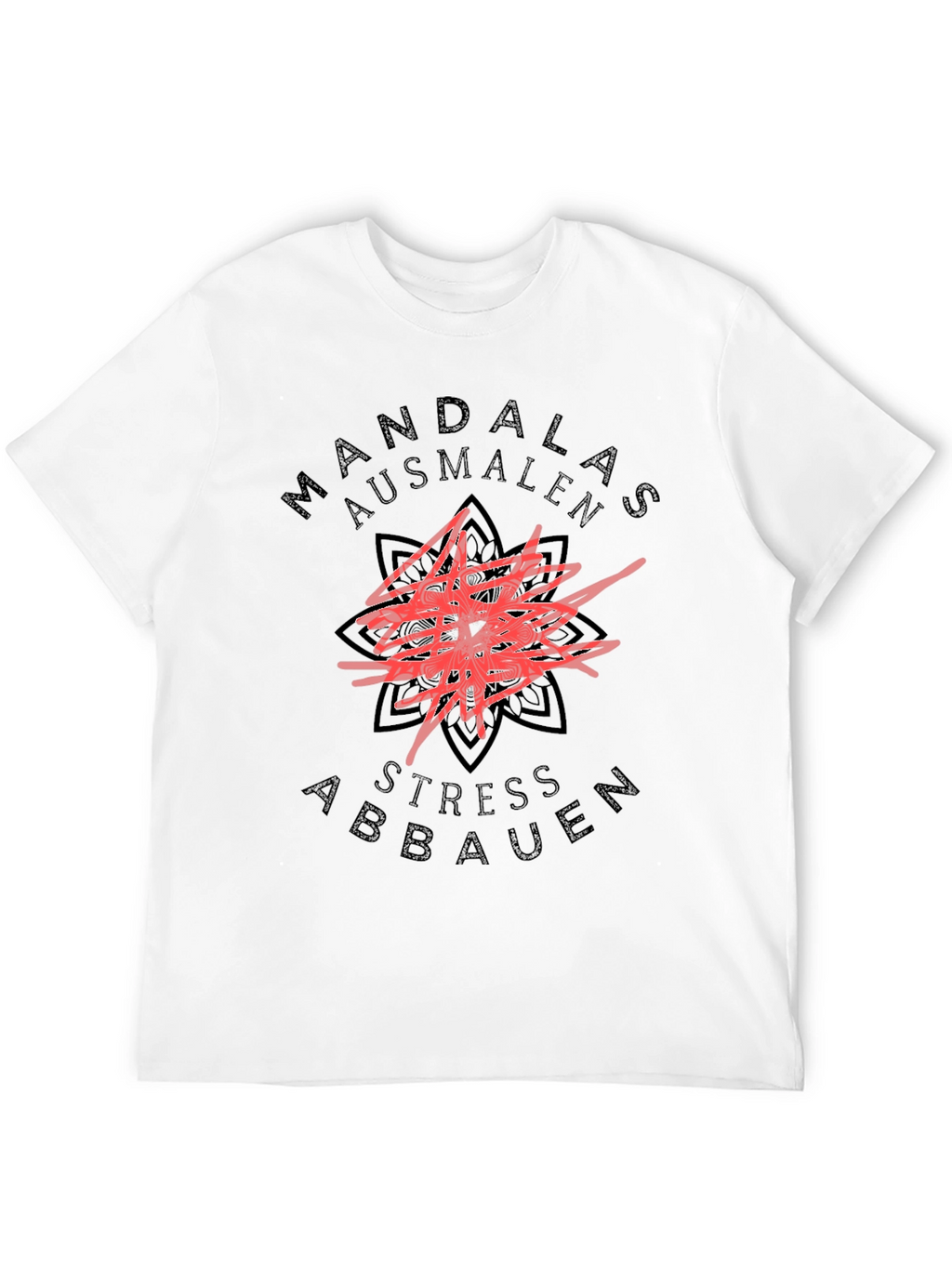 Mandala T-Shirt - Stress Abbauen Ausmalen